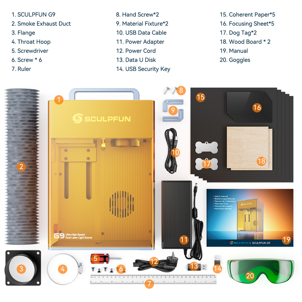 WeltpremiereSCULPFUN-G9-Infrarot-Diode-Blau-Dual-Lasermaschine-Ultra-Hochgeschwindigkeits-Schnellgra-2019798-19